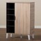 Baxton Studio Adelina Mid-Century Modern 1-door Oak and Grey Wood Shoe Cabinet 138-7710 - alternate 5